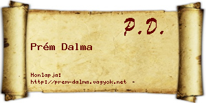 Prém Dalma névjegykártya